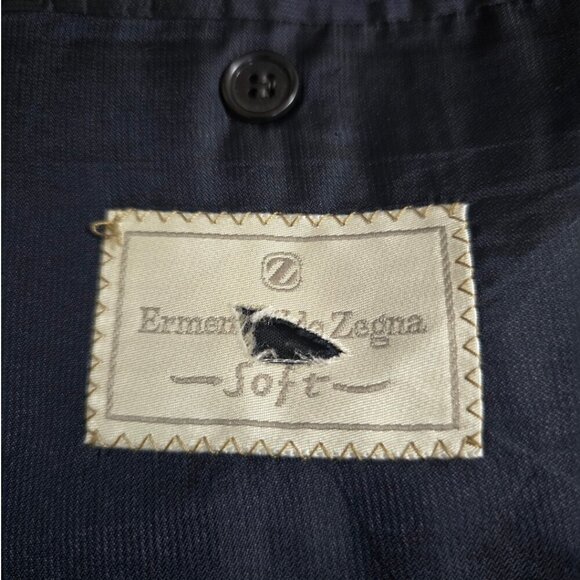 Ermenegildo Zenga Vintage Plaid Soft Single Breasted Blazer Sz 42R - Picture 7 of 11